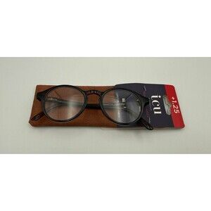 ICU Eyewear Women's Reading Glasses +1.25Magnification Brown Frame With Case